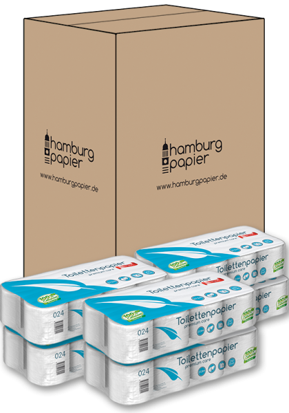 Toilettenpapier 3 lagig 100% Zellstoff SUPER SOFT - 250 Blatt 128 Rollen
