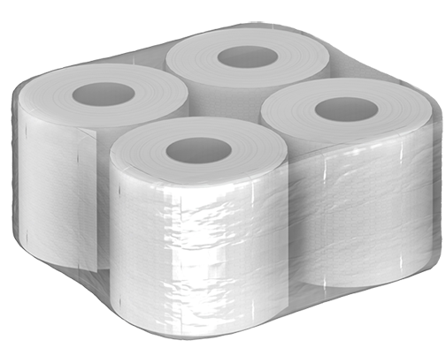 Toilettenpapier 2 lagig Zellstoff 400 Blatt 10x4er 44 Meter Muster