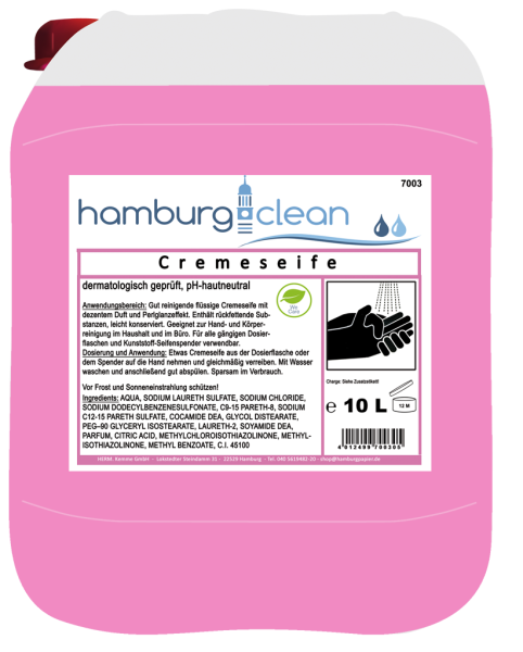Cremeseife 10 ltr. rosa Hamburg Clean